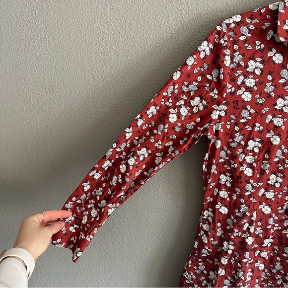 UNTUCKit Rust Floral Long Sleeve Mini Dress 2 - Picture 2 of 12